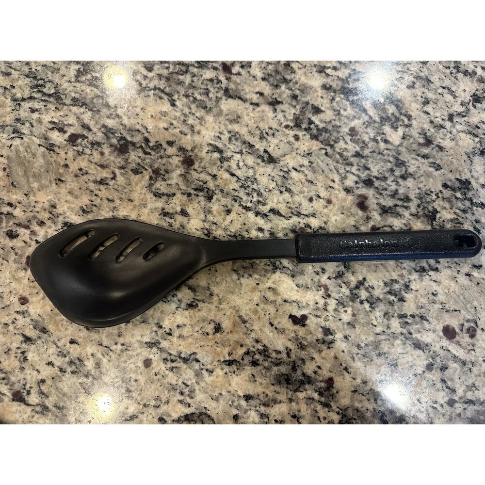 Calphalon Nylon Spoon Strainer Mixer Slotted Black 14" Heat resistant 400° USA